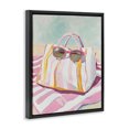 thumbnail image 2 of Stupell Industries Coastal Beach Bag & Sunglasses Black Floating Frame Canvas Art, 25 x 31, by The Prints Vibe, 2 of 8
