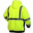 thumbnail image 3 of RSZH3210L Large Lime/Black Safety Front Zipper Hooded Sweatshirt, 3 of 3