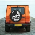 thumbnail image 7 of DouZhe Waterproof Spare Tire Cover, Tribal Evil Head Skull Prints Adjustable Wheel Covers Fit for Jeep Trailer RV SUV Car, 14 inch, 7 of 7