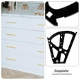 thumbnail image 3 of HEALEEP 2Pcs Black Shoe Drawer Flip Frame Hinge Easy Installation for Storage Solutions, 3 of 8