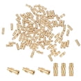 thumbnail image 1 of Uxcell Brass Threaded Insert Metric Knurled Nuts Heat Set Insert for Industrial Projects and Electronics 20 M1.4x6x2.3 mm, 1 of 6