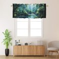 thumbnail image 2 of Waterfall Curtain Valance for Kitchen Forest Flowers Window View Nature Landscape Rod Pocket Valances for Bedroom Living Room Dining Room 54 by 18 in, 1 Panel, 2 of 6