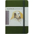 thumbnail image 3 of Global Art Handbook Travelogue Artist Journal, Large Portrait, 5.5in x 8.25in, Cadmium Green, 3 of 3