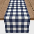 thumbnail image 3 of Creative Products Buffalo Check Navy Blue 16x90 Poly Twill Table Runner, 3 of 3