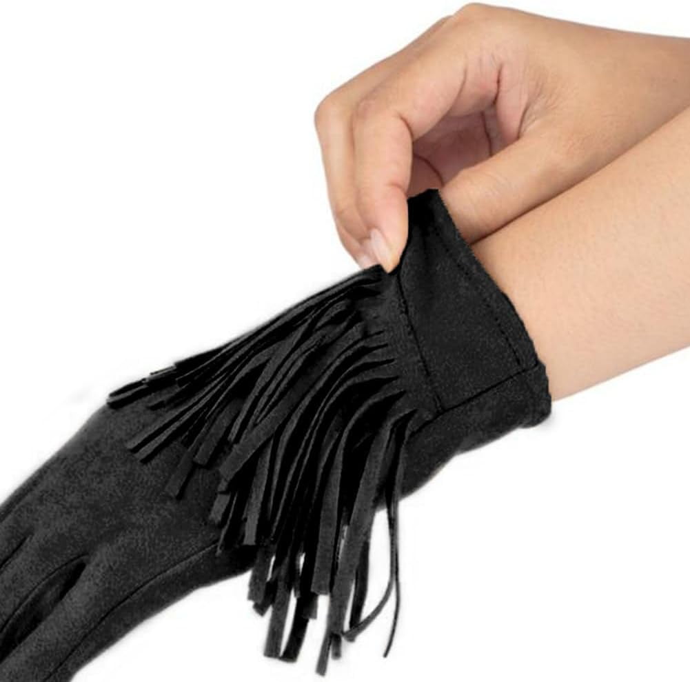 1set 5M Velvet Tassel Ribbon Black 6-1/8 inch(154mm) about 5.47 Yards(5m)/set
