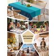 thumbnail image 5 of Blue Aqua Ombre Table Cloth, Modern Abstract Art Farmhouse Striped Waterproof Tablecloth for Square Tables, Reusable Washable Fabric Table Cover for Restaurant Kitchen Dining Tables 54"x54", 5 of 6