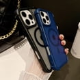 thumbnail image 4 of Allytechgroup Magnetic for iPhone 12 Pro / 12 6.1" Case, [Compatible with Magsafe] Slim Fit Phone Case with Four Corner Anti Fall Design Shockproof Protective for Apple iPhone 12 Pro / 12 6.1", Blue, 4 of 9