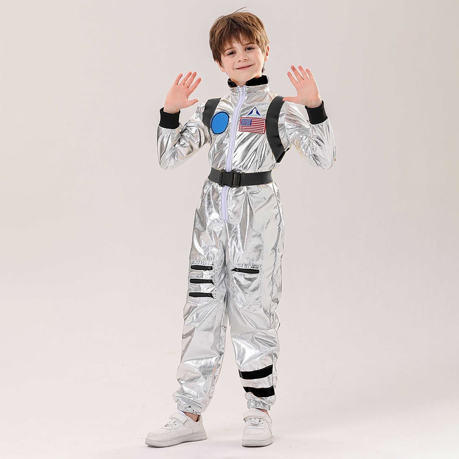 RMGVDSD Kids Astronaut Outfit for Boys Girls Space Jumpsuit Astronaut Carnival Onesie Performance Clothes Romper Bodysuit Cute Outfit