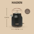 thumbnail image 4 of Open Box Haden Heritage 1.7L Stainless Steel Electric Water Tea Kettle, Black, 4 of 9