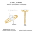 thumbnail image 5 of Rosec Jewels Moissanite Marquise Engagement Ring 1 Ct - Big Solitaire Ring for Women - 5X10 mm - D-VS1 Quality, 10K Yellow Gold, US 10.50, 5 of 8