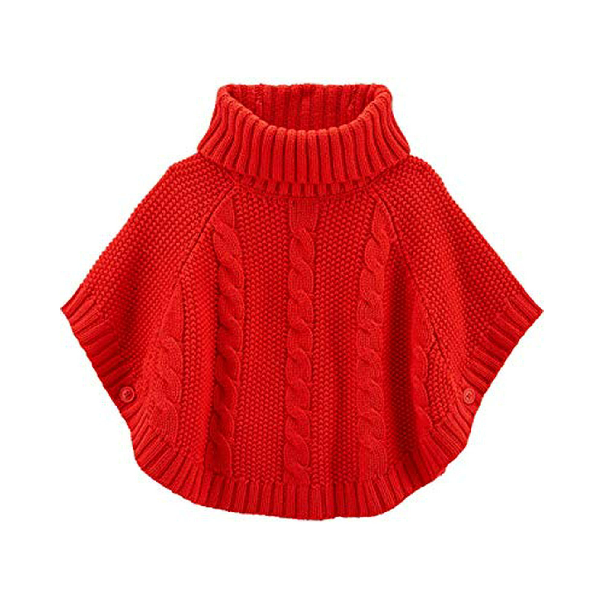 Carter s Cable Knit Poncho Red 3T Walmart