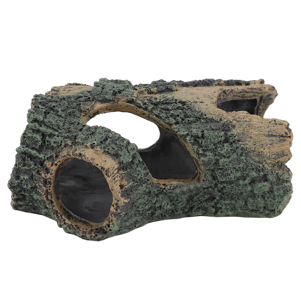 Fake Tree Tank Resin Aquarium Artificial Simulation Tree Trunk Hole Water Plants ...