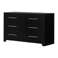 thumbnail image 2 of South Shore Primo 6-Drawer Double Dresser, Pure Black, 2 of 8