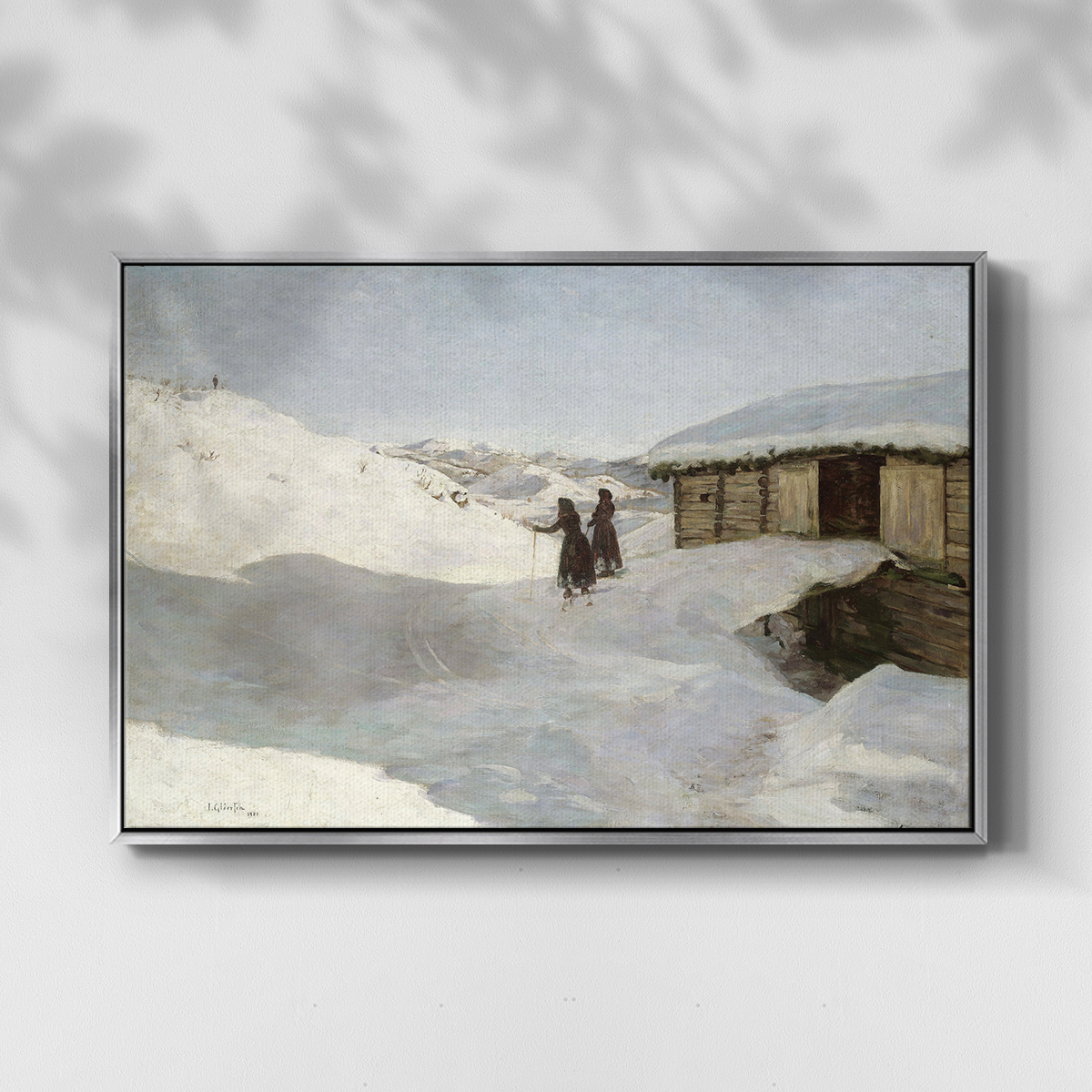 Vintage Landscape-CCLXXII By Wexford Home Framed in Silver Wood Gallery Wrapped Canvas 25 in. x 37 in.