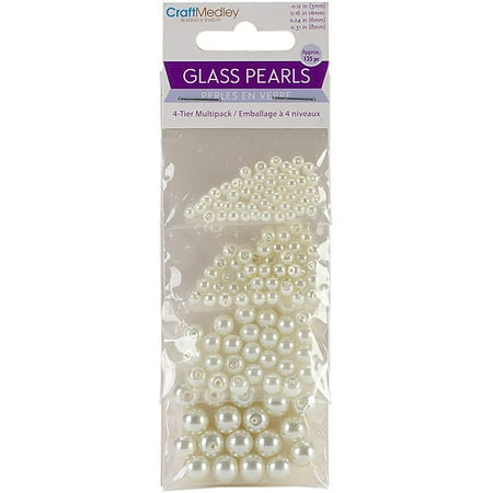 fired assorted pearl sizes beads glass