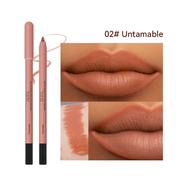 FcBaudy Rouge à Lèvres pour Femmes, Encre à Lèvres, Brillant à Lèvres Rouge à Lèvres Mat Crayon Contour des Lèvres Facile à Utiliser Teinte Haute Rouge à Lèvres Velours Mat Crayon Contour des Lèvres Crayon Contour des Lèvres