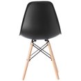 thumbnail image 5 of Bold Tones Mid-Century Modern Plastic DSW Shell Dining Chair, Black (Set of 2), 5 of 5
