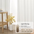 thumbnail image 2 of Jainmy Pinch Pleated Sheer Curtains,Drapes Back Tab Pleat Hooks Rings,Neutral Boho Window Curtains Living Room Bedroom,2 Panels,Offwhite,40"×84", 2 of 11