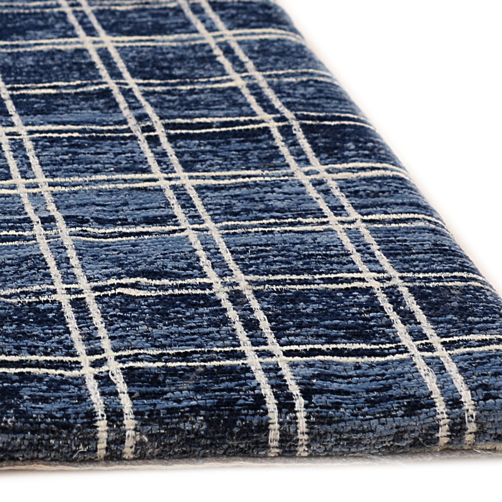 RugSmith Blue Plaid Anti-Fatigue Kitchen Mat, 20" x 36"