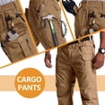 thumbnail image 5 of liyiyiyia Mens Pants Cargo Lightweight Outdoor Hiking Pants Construction Work Pant Mens Rip Stop Trousers, 5 of 9