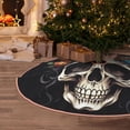 thumbnail image 5 of Rateoe Bow Flower Skull Pattern Christmas Tree Skirt with Ties , Christmas Tree Decorations, Farmhouse Christmas Decor Xmas Holiday Decorations-48", 5 of 6