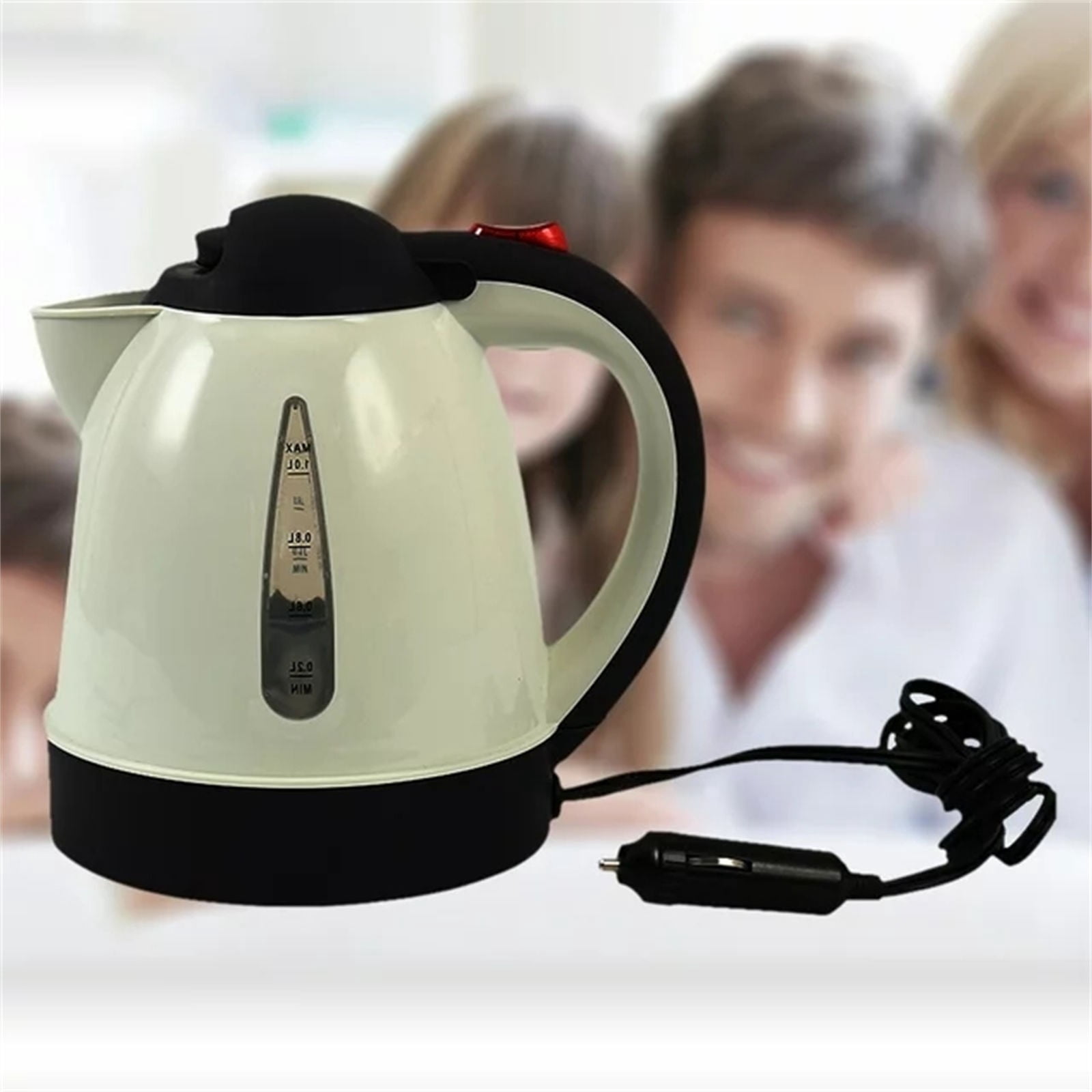 Huayishang Cooking Utensils Portable Car Electric Kettle Road Trip Travel 12V 1000Ml Travel Heating Water Bottle for Tea Coffee Making Auto Shut Off, Kitchen Essentials Clearance Sale