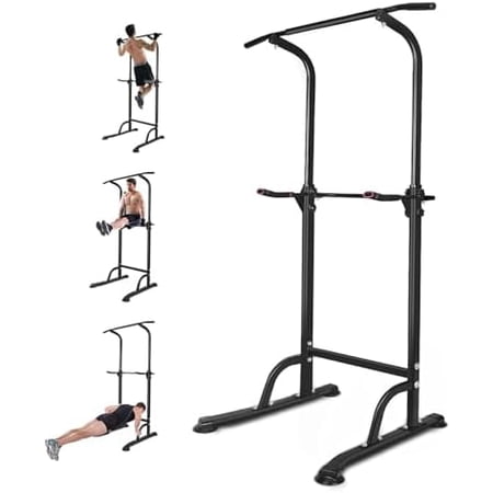 Power Tower Pull Up Bar for Men & Women, Pullup Bar Dip Station with Adjustable Hight for Home Gym Strength Training Fitness, 330LBS Capacity$$Sport & Recreation Other