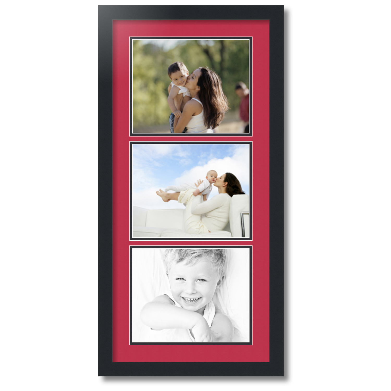 ArtToFrames Collage Photo Picture Frame with 3 8x10 Openings, Framed