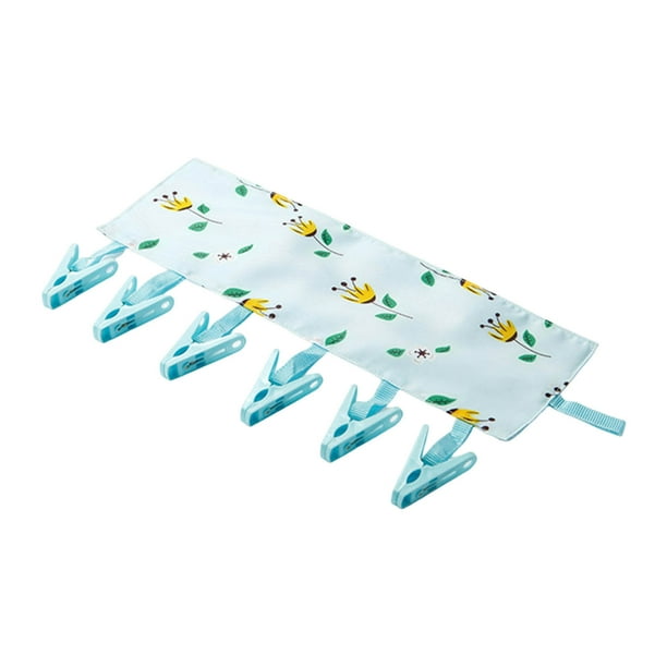 Yhmxh Organizadores y almacenamiento Percha de tela portátil de color sólido para viajes de negocios, pinza plegable para secar ropa, ideal para guardar calcetines y sombreros.