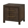 thumbnail image 3 of Modern Style 2-Drawer Nightstand Made with Wood in Walnut Color, 3 of 5