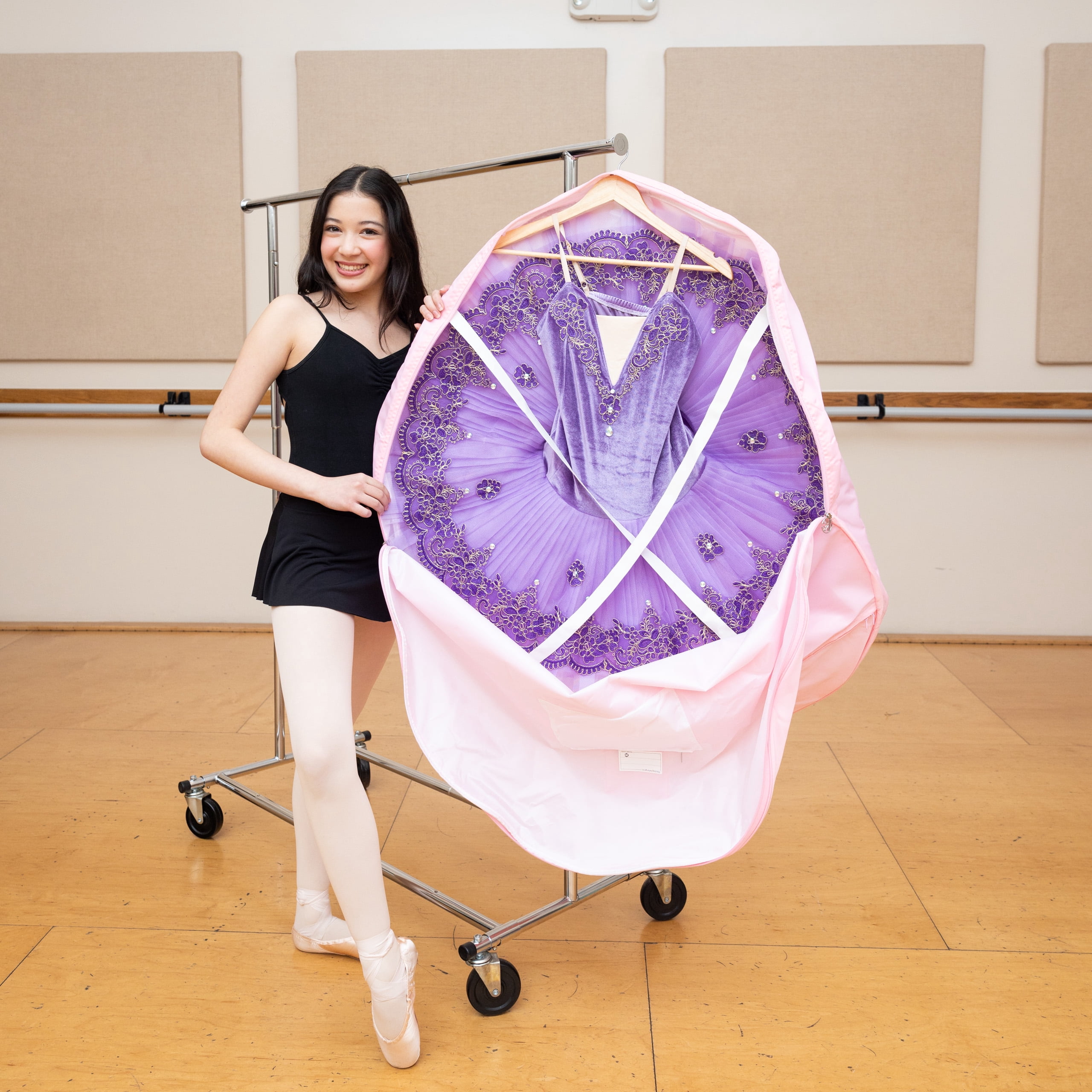 Pancake Tutu Garment Bag, CottonCandy Pink