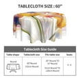 thumbnail image 2 of Watercolor Flower Round Tablecloth 60 Inch Polyester Table Cover Kitchen Dinning Washable Indoor Outdoor Party Wedding Picnic Holiday, 2 of 5