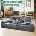 thumbnail image 4 of MOPHOTO 10PCS Modular Kids Sofa Couch Fold Out Couch Playhouse Play Set for Toddlers, Kids Couch Play Set, Creative Couch Kids Foam Play Couch Indoor, 4 of 8