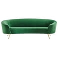 thumbnail image 6 of Modway Marchesa Upholstered Performance Velvet Sofa in Emerald, 6 of 8