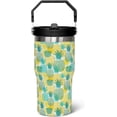 thumbnail image 1 of Gobelet Ananas 20oz avec Paille Rabattable et Poignée Supérieure, Tasse en Acier Inoxydable Isolée Parfaite pour Femmes, Tasse de Voyage Tropicale, 1 of 6