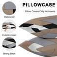 thumbnail image 5 of Brown Grey Geometric Lumbar Pillow Covers 20x12 Inch Set of 2, Modern Black White Abstract Art Waterproof Outdoor Pillow Covers, Decorative Cushion Pillowcases for Couch, Sofa, Bed, Garden, Patio, 5 of 9