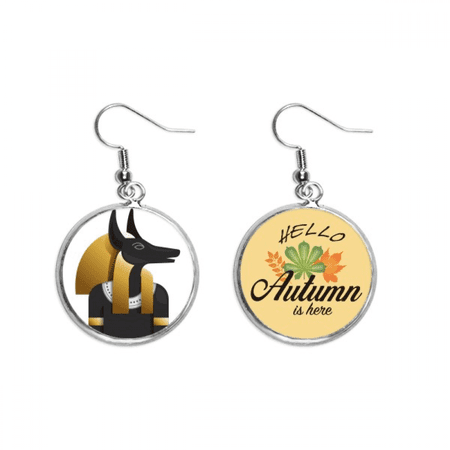 ancient egypt anubis art pattern earring dangle autumn earring jewelry