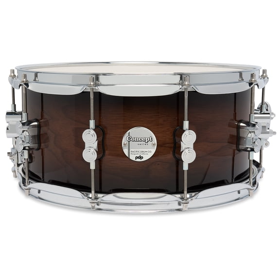 PDP Concept Maple Exotic 6.5x14 Snare Drum Walnut Charcoal Burst PDCMX6514SSWC