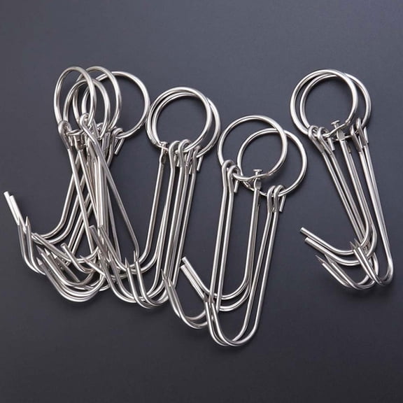RENACLIPY 6-Pack Heavy Duty Stainless Steel Meat Hooks for Butchering, BBQ, , and Hanging Meat