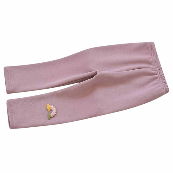 Kovlvoll Baby Girls Pants Elastic Waist Fleece Lined Thickened Fall Winter Warm Toddler Girl Bottom Leggings Trousers