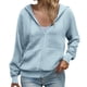 thumbnail image 3 of Sudadera corta,Cárdigan informal con capucha para mujer, sudadera de manga larga con cremallera y bolsillo, poliéster, para uso diario, sopatenor, 3 of 9