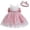 Watermelon Red, variant on Baby Girls Lace Bowknot Princess Wedding Formal Tutu Dress Headband Set Clothes Cozy Sundress, White, 0-3 Months