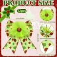 thumbnail image 2 of Dalrosia 12PCS Red Green Christmas Bows Christmas Tree Decoration Lime Green Wreaths Velvet Bow Tree Topper with Fluffy Ornaments for Xmas Party, 2 of 5