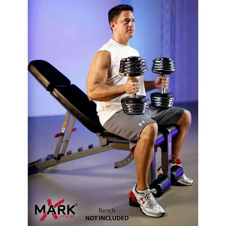 XMark 50 lb. Adjustable Dumbbell Pair