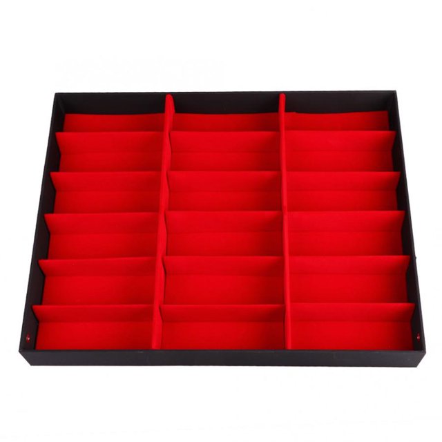 Sunglasses Box,18 Grids PU Leather Eyeglass Glass Display Storage Cases Glasses Storage Organizer True Excellence