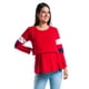 thumbnail image 1 of Blusa Maternidad y Lactancia Cómoda Ropa Embarazo Blusa Mujer Manga 3/4 Casual Color Rojo Almacenes Mario SA de CV Ray 4501, 1 of 4