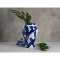thumbnail image 5 of Mikasa Blue & White Round Stoneware Tableware Jar - Decorative 8"x15" Dinnerware Accent for Storage or Display - Stylish Brushstroke Ginger Jar for Kitchen Counters, Dining Tables, Entryways, 5 of 6