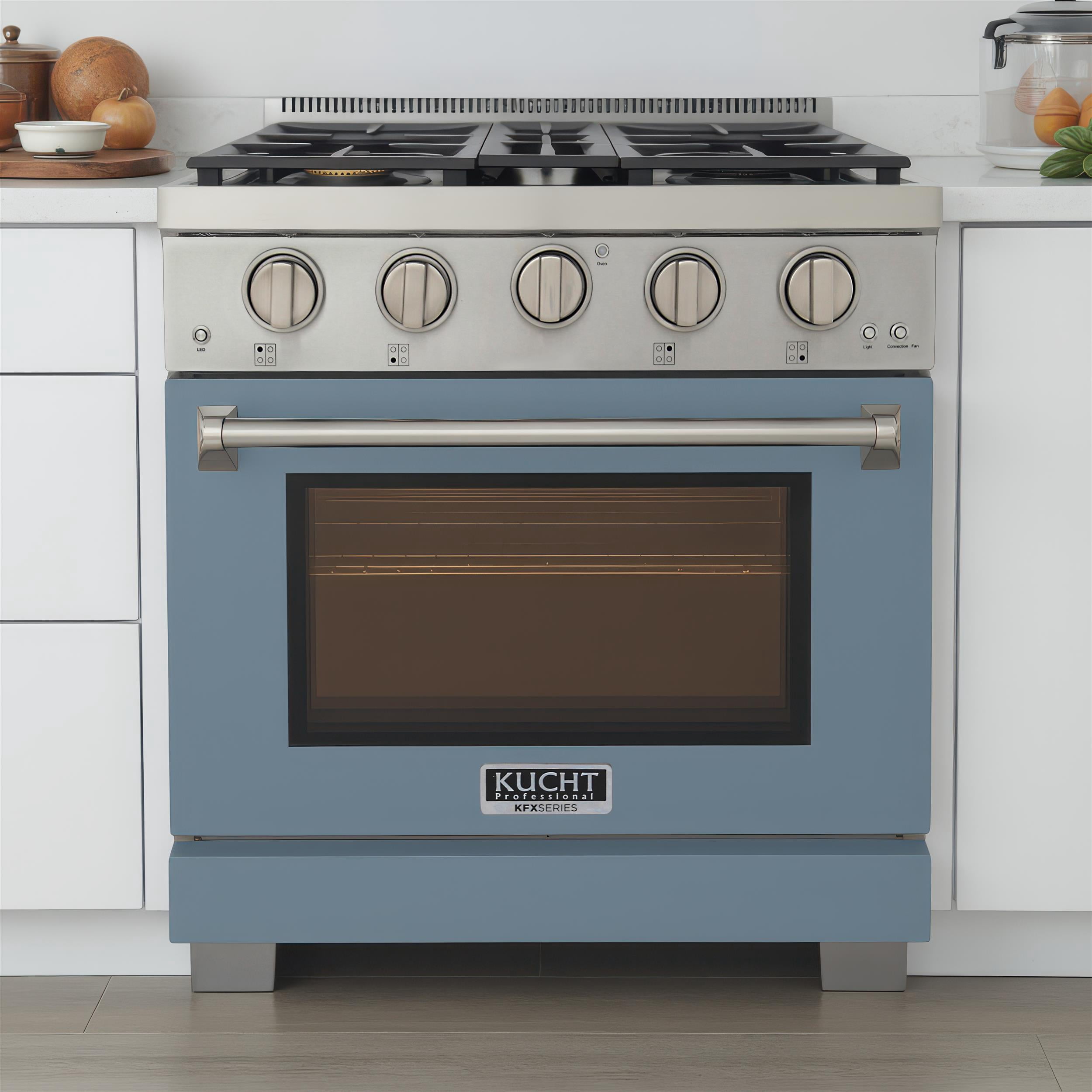 Professional 30-in Propane Gas Range in Light Blue with True Simmer Burners