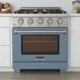 thumbnail image 3 of Professional 30-in Propane Gas Range in Light Blue with True Simmer Burners, 3 of 9