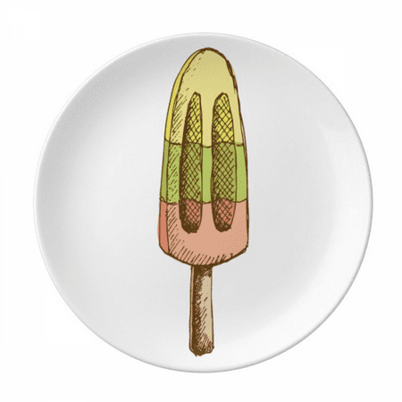 

Yellow Green Red Popsicles Ice Plate Decorative Porcelain Salver Tableware Dinner Dish